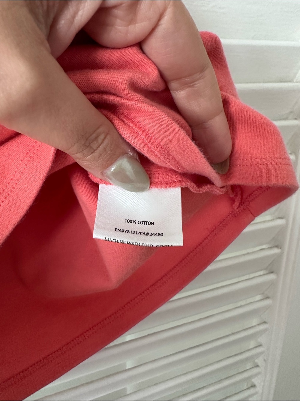 Eileen Fisher Petite Crew Neck Tee | Coral/Rose | Size PP - Picture 3 of 4
